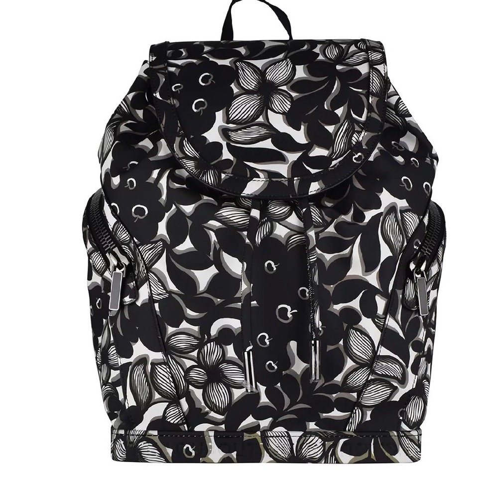 NWT CHRISTIAN LOUBOUTIN Explorafunk backpack. Black and white floral large.